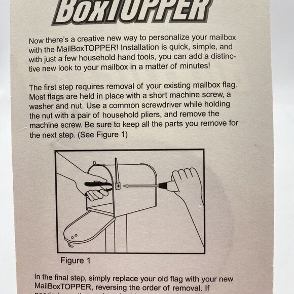 Soccer Ball Mail Box Topper Flag Metal New Mailbox Topper Blue White Red - Picture 5 of 8